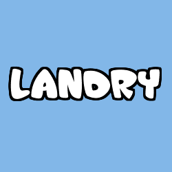 Coloring page first name LANDRY