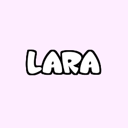 Coloring page first name LARA