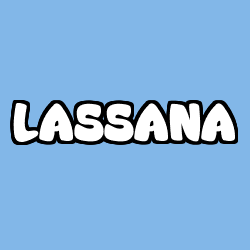 Coloring page first name LASSANA