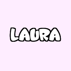 Coloring page first name LAURA
