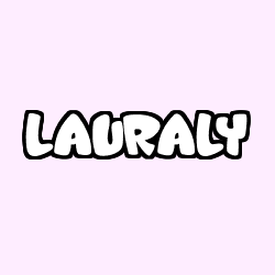 Coloring page first name LAURALY