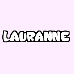 Coloring page first name LAURANNE