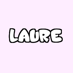 Coloring page first name LAURE