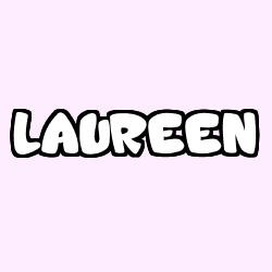 Coloring page first name LAUREEN