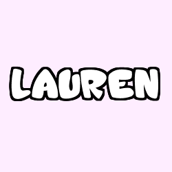 Coloring page first name LAUREN