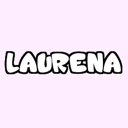 Coloring page first name LAURENA