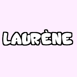 Coloring page first name LAURÈNE