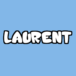 Coloring page first name LAURENT