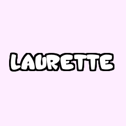 Coloring page first name LAURETTE
