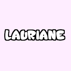 Coloring page first name LAURIANE