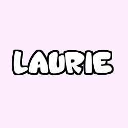 Coloring page first name LAURIE