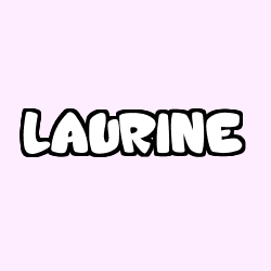 Coloring page first name LAURINE