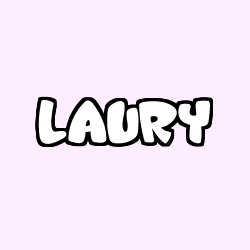 Coloring page first name LAURY