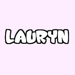 Coloring page first name LAURYN