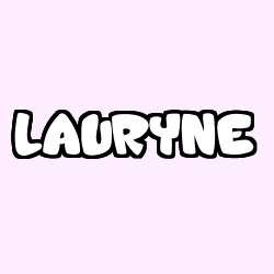 Coloring page first name LAURYNE