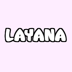 Coloring page first name LAYANA