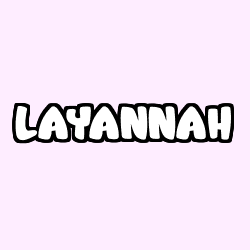 Coloring page first name LAYANNAH