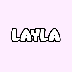 Coloring page first name LAYLA