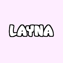 Coloring page first name LAYNA