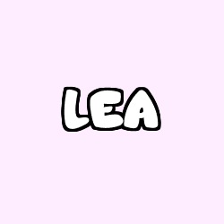 Coloring page first name LEA