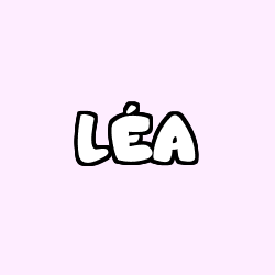 Coloring page first name LÉA