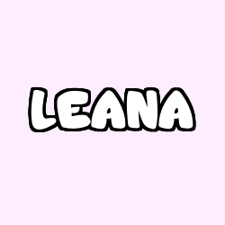 Coloring page first name LEANA