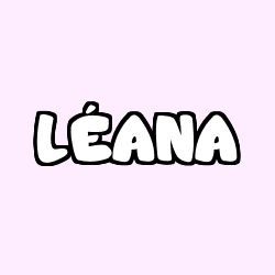 Coloring page first name LÉANA