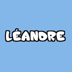 Coloring page first name LÉANDRE