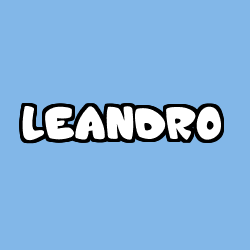 Coloring page first name LEANDRO