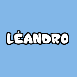 Coloring page first name LÉANDRO