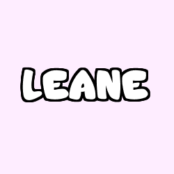 Coloring page first name LEANE