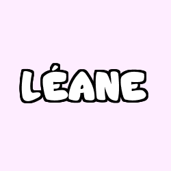 Coloring page first name LÉANE