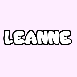 Coloring page first name LEANNE