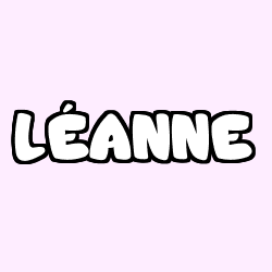 Coloring page first name LÉANNE