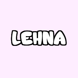 Coloring page first name LEHNA