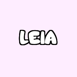 Coloring page first name LEIA
