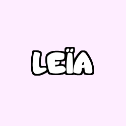 Coloring page first name LEÏA