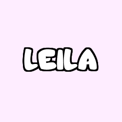 Coloring page first name LEILA