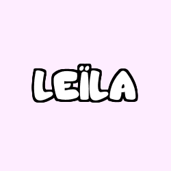 Coloring page first name LEÏLA