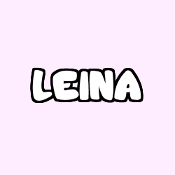 Coloring page first name LEINA