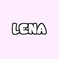 Coloring page first name LENA