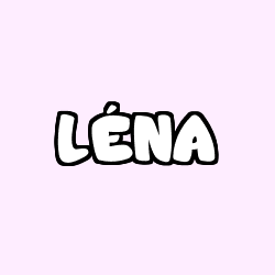 Coloring page first name LÉNA