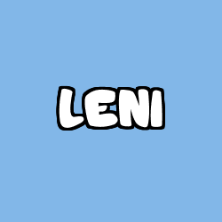 Coloring page first name LENI