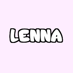 Coloring page first name LENNA