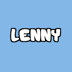Coloring page first name LENNY