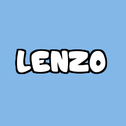 Coloring page first name LENZO