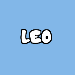 Coloring page first name LEO