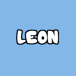 Coloring page first name LEON