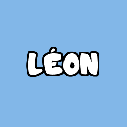 Coloring page first name LÉON