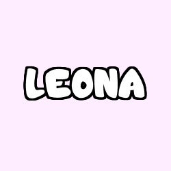 Coloring page first name LEONA